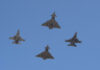 F-16 rumano derriba dron que violó espacio aéreo de la OTAN sobre el Mar Negro F 16 And Eurofighter Typhoon Flying In Formation