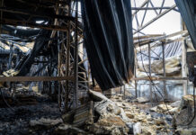Evaluación de la campaña ofensiva rusa: Ucrania lanza su mayor ataque combinado contra la región de Moscú Interior Damage To Nova Ukraine Medical Warehouse In Lviv Region Following Missile Strike November 2025